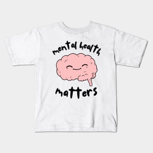 Mental Health Matters Awareness Brain Kids T-Shirt